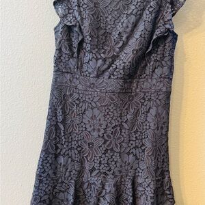 LOFT Gray Lace Dress, size 8